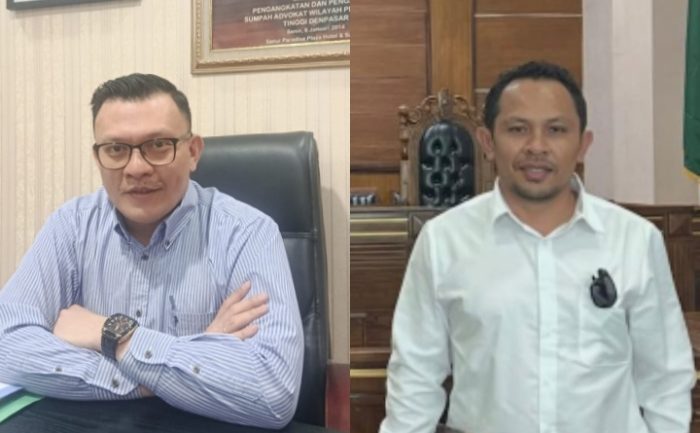 Fransisco Bernando Bessi selaku Advokat keluarga serta Rian Van Frits Kapitan Advokat para tersangka (yandry/kupangterkini.com)