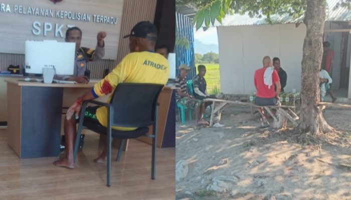 Louis Maakh bersama beberapa petani pengurus PPPA saat membahas peristiwa penganiayaan kemarin (yandry/kupangterkini.com)