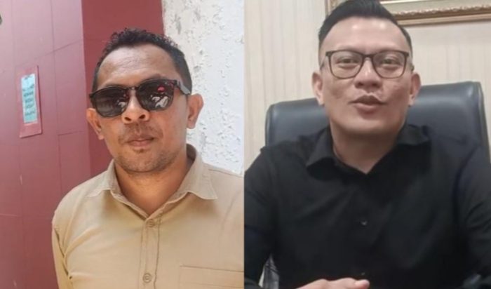 Advokat keluarga dr. Icha, Fransisco Bernando Bessi serta Advokat para tersangka, Rian Van Frits Kapitan (yandry/kupangterkini.com)